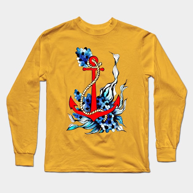 Anchor Long Sleeve T-Shirt by Alla_LSK